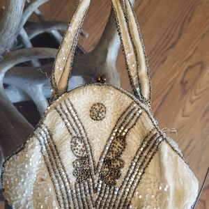Handmade Vintage Belgian made beaded purse